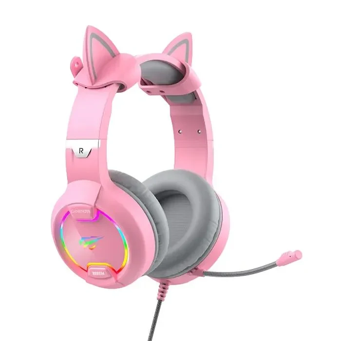 Gaming Headsets Havit H2233d, Wired Analog, Pink 3