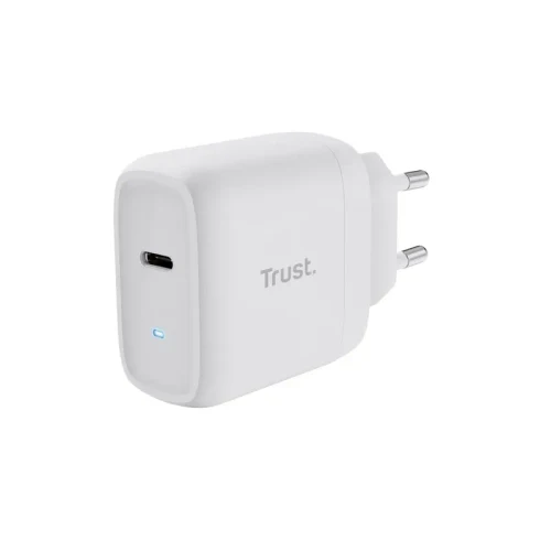Trust Maxo 45W Universal USB-C Charger,  Charging technology USB-C, USB PD 3.0 + PPS, output (5, 9, 12, 15, 20V; max 3A), with included 2m USB-C cable, White