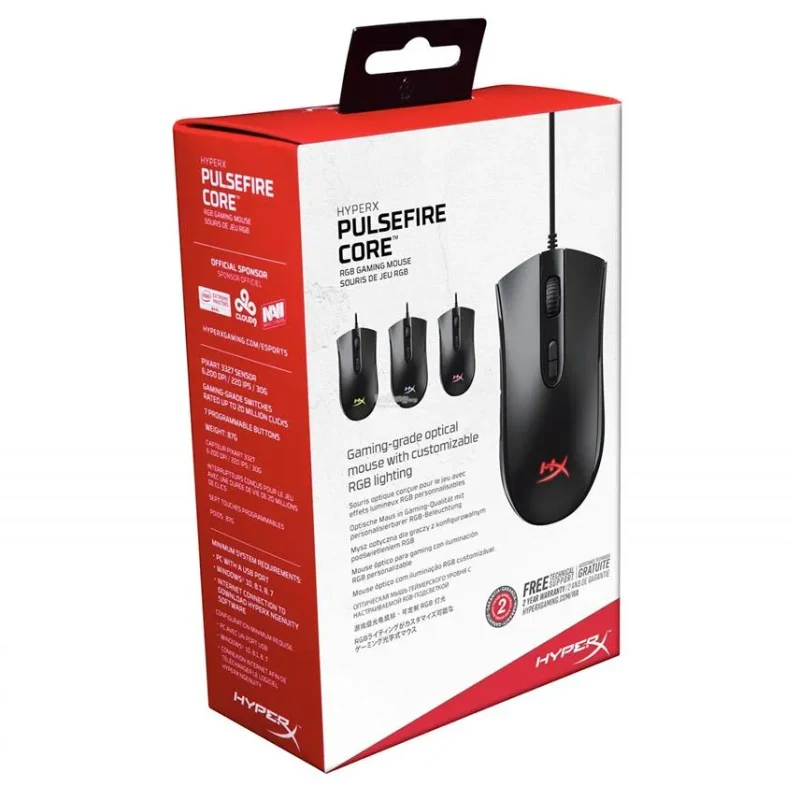 Mouse Gaming HYPERX Pulsefire Core, Black [4P4F8AA] 3