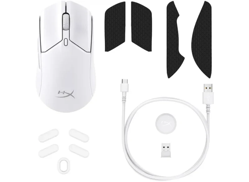 Wireless Gaming Mouse HYPERX Pulsefire Haste 2, White [6N0A9AA] 5