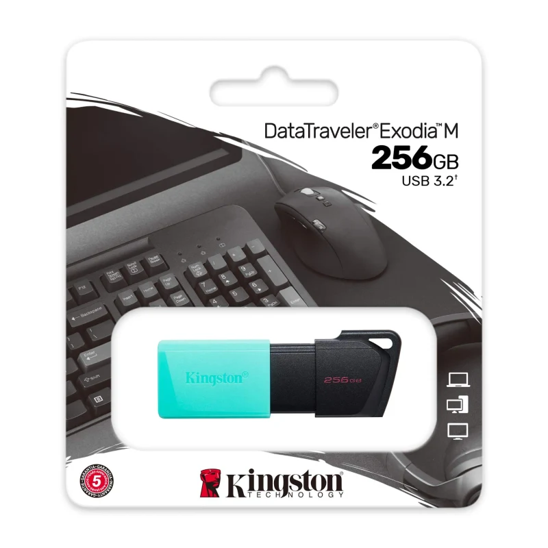 Flash Drive USB Kingston DataTraveler Exodia M / 256GB / 100 MByte/s 3