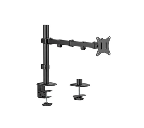 Arm for 1 monitor 17”-32”  Gembird MA-D1-01, Adjustable desk display mounting arm (rotate, tilt, swivel),  VESA 75/100, up to 9 kg, black