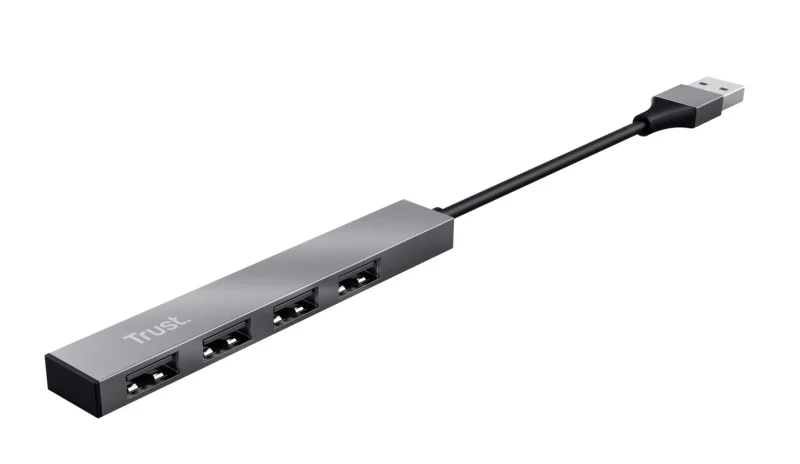 Mini USB HUB Trust  HALYX 4-PORT, silver 2