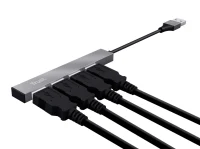Mini USB HUB Trust  HALYX 4-PORT, silver 3