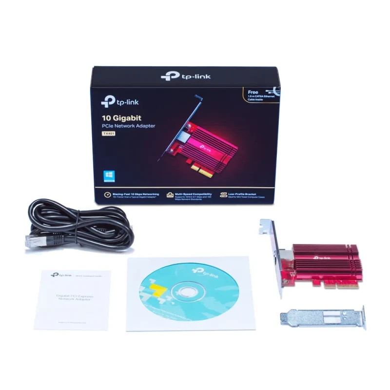 PCIe / 10 Gigabit Ethernet Adapter  / TP-LINK TX401 4
