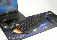 Gembird Mouse pad MP-SOLARSYSTEM-XL-01 COSMOS, Gaming, Extra wide pad surface size 350 x 900 mm, Material: natural rubber foam + fabric, Black 2