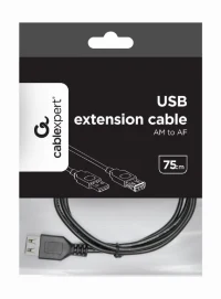 Cablu USB2.0 Cablexpert CC-USB2-AMAF-75CM/300-BK / 0.75 m / Black 4