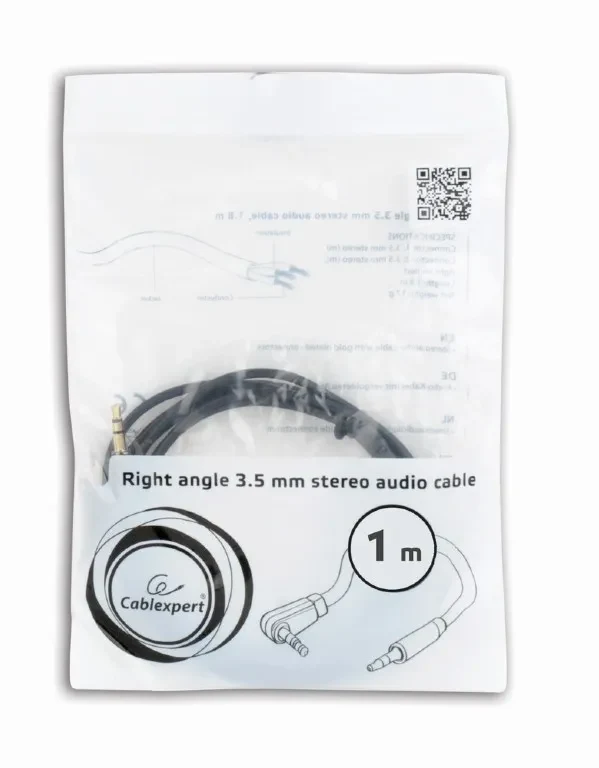 Cablu Audio Cablexpert CCAPB-444L-1M / 3.5mm stereo plug to 3.5mm stereo plug / 1m 2