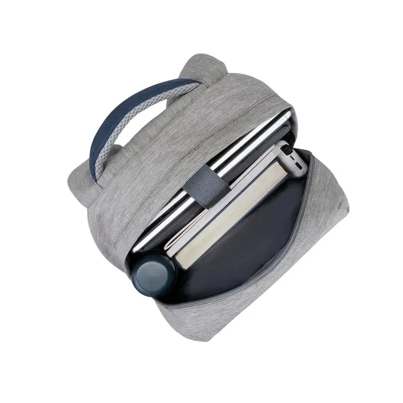 Laptop Backpack RivaCase Prater, 15.6", Polyester, Grey/Blue 9