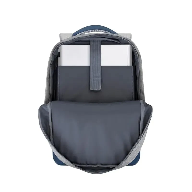 Laptop Backpack RivaCase Prater, 15.6", Polyester, Grey/Blue 10