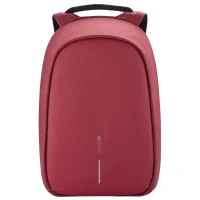 Laptop Backpack Bobby Hero Small, 13.3", PU Leather, Red 5