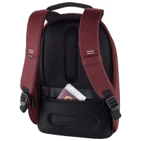 Laptop Backpack Bobby Hero Small, 13.3", PU Leather, Red 7
