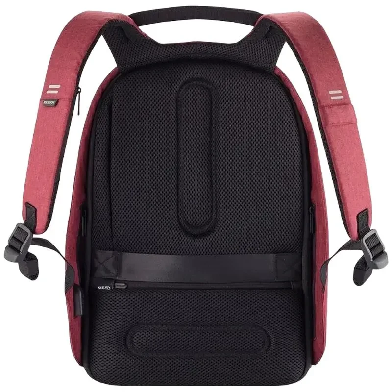 Laptop Backpack Bobby Hero Small, 13.3", PU Leather, Red 8