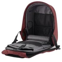 Laptop Backpack Bobby Hero Small, 13.3", PU Leather, Red 3
