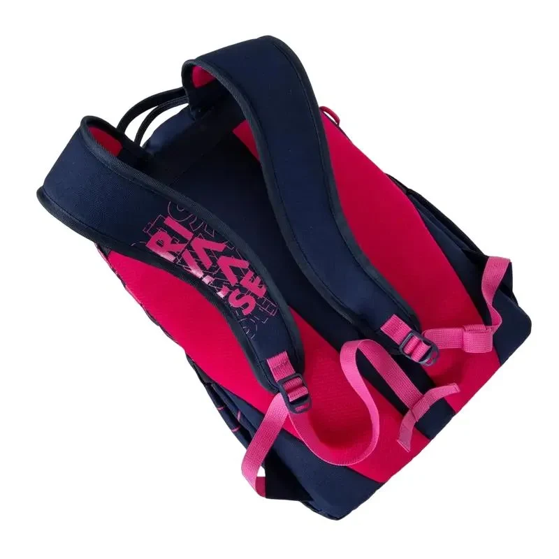 Everyday Backpack RivaCase Heide, 15.6", Polyester, Dark Blue/Pink 4