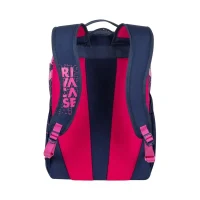 Everyday Backpack RivaCase Heide, 15.6", Polyester, Dark Blue/Pink 8