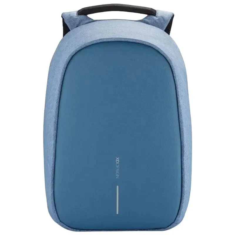 Laptop Backpack Bobby Hero Small, 13.3", PU Leather, Blue 4