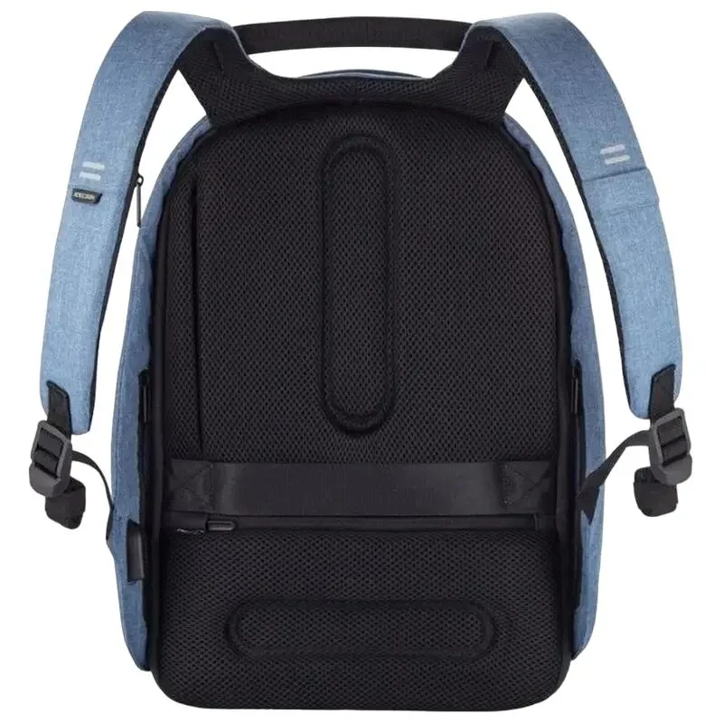 Laptop Backpack Bobby Hero Small, 13.3", PU Leather, Blue 7