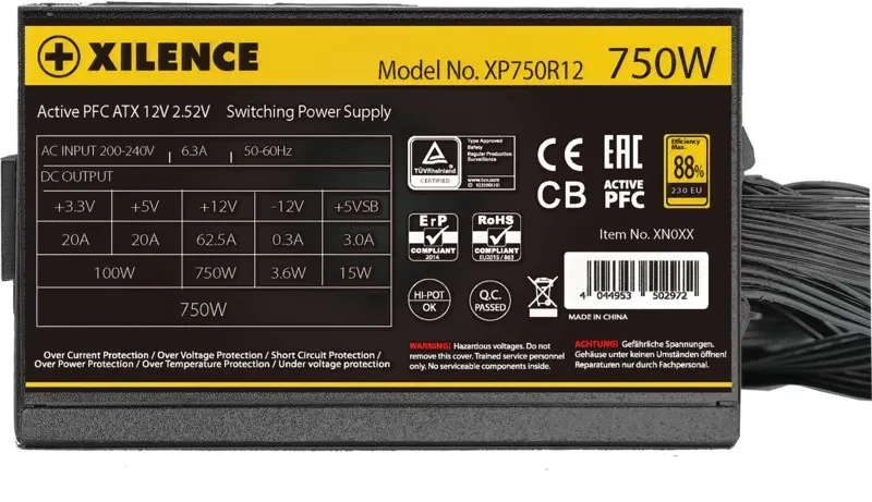 Bloc de alimentare 750W XILENCE ”Gaming Gold Series” XP750R12.ARGB (XN335) 5