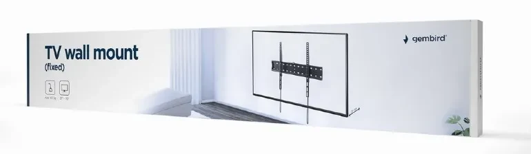 TV-Wall Mount for 37-70”- Gembird ”WM-70F-01”, Fixed, max. 40 kg, Distance TV to Wall: 25 mm, max. VESA 600 x 400, Black 3