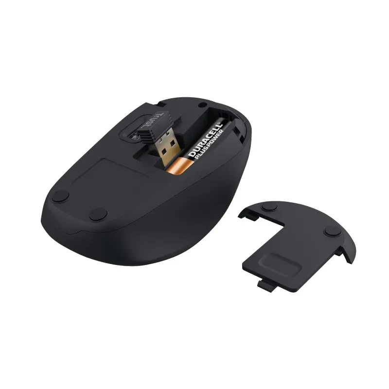 Wireless Silent Mouse Trust Yvi + Eco / 8m 2.4GHz Micro receiver / 1600dpi / Black 4