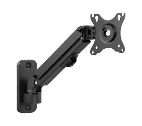 Monitor wall mount arm for 1 monitor up to 27”  Gembird MA-WA1-01, Adjustable wall display mounting arm (rotate, tilt, swivel),  VESA 75/100, up to 9 kg, black
