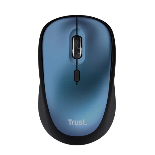 Wireless Silent Mouse Trust Yvi + Eco / 8m 2.4GHz Micro receiver / 1600dpi / Blue