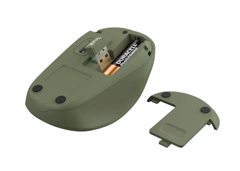 Wireless Silent Mouse Trust Yvi + Eco / 8m 2.4GHz Micro receiver / 1600dpi / Green 4