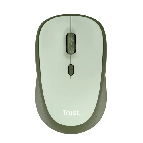 Wireless Silent Mouse Trust Yvi + Eco / 8m 2.4GHz Micro receiver / 1600dpi / Green