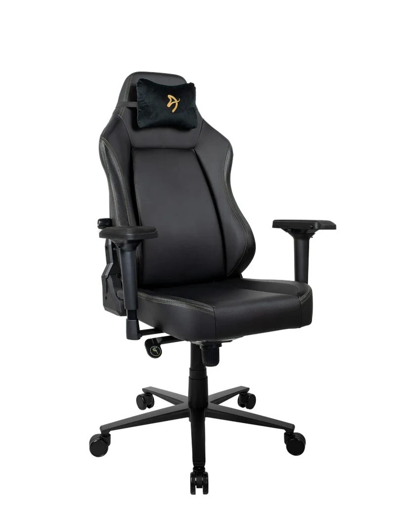 Fotoliu Gaming AROZZI Primo PRIMO-PU-GD/ 135-145kg / 165-190cm / Black/Gold 5