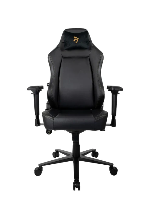 Fotoliu Gaming AROZZI Primo PRIMO-PU-GD/ 135-145kg / 165-190cm / Black/Gold