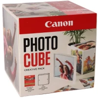 Cub foto si rama Canon Photo Cube Creative Pack - PP-201 5x5” Hartie Foto Plus Glossy II (40 file) + Rama Foto