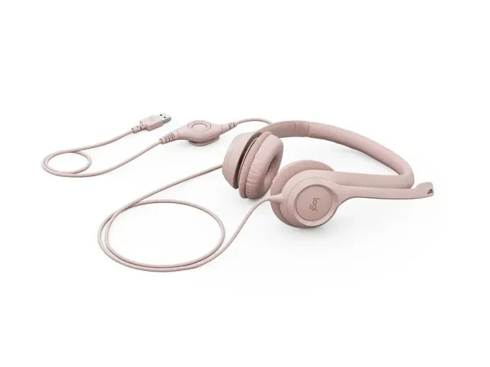Casti Logitech USB H390, Rose 4