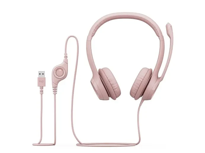 Casti Logitech USB H390, Rose 5