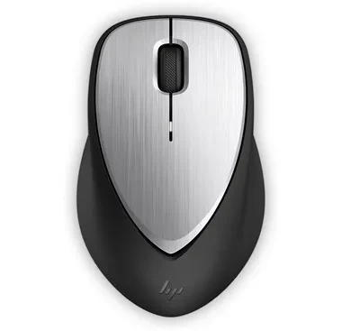 HP Envy Rechargeable Wireless Mouse 500, Laser Sensor, 1600 dpi, Rubber Grips and Aluminum Finish, Quick Recharge with Micro-USB.