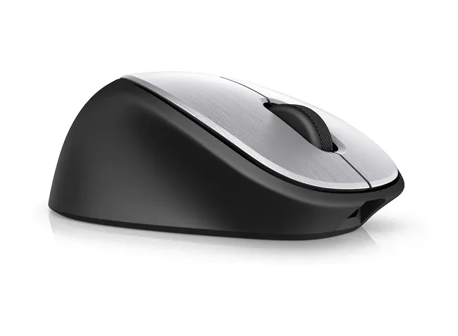 HP Envy Rechargeable Wireless Mouse 500, Laser Sensor, 1600 dpi, Rubber Grips and Aluminum Finish, Quick Recharge with Micro-USB. 2