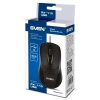 SVEN RX-110, Optical Mouse, 1000 dpi, USB, Black 4