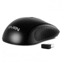 SVEN RX-220W Wireless, Optical Mouse, 2.4GHz, Nano Receiver, 800/1200/1600 dpi, USB, Black 3