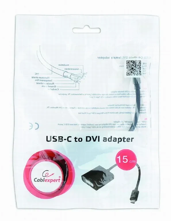 Adaptor Gembird  A-CM-DVIF-01, USB-C to DVI 2