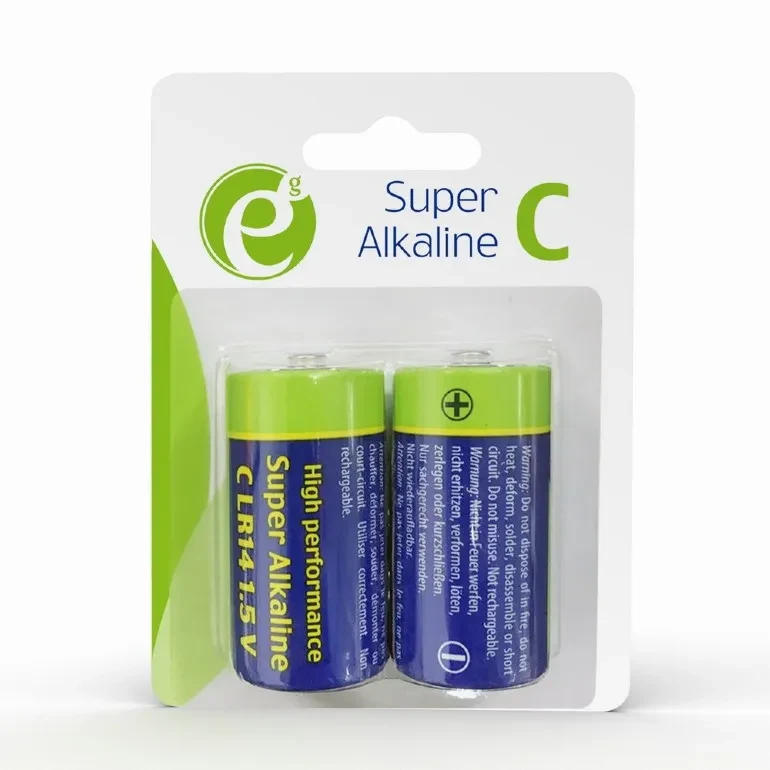 Gembird Alcaline Battery  C-cell LR14 1.5V,  2pcs, High performance and long lifetime 2