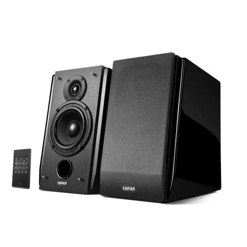 Edifier R1850DB Black, 2.0/ 70W (2x35W) RMS, Audio In: Bluetooth, RCA x2, PC, AUX, optical, coaxial, remote control, all wooden(4”+3/4”)