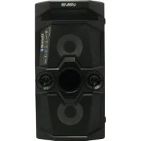 SVEN PS-650 Black, Bluetooth Portable Speaker, 50W RMS, Effective multi-colored lighting, LED display, FM tuner, USB & microSD, built-in lithium battery 4000 mAh, tracks control, AUX, RC, Optical, micro USB or 5V DC power supply 2