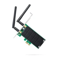 TP-LINK Archer T4E  AC1200 Wireless Dual Band PCI Express Adapter, 867Mbps on 5GHz + 300Mpbs on 2.4GHz, 802.11a/b/g/n/ac, 2 Dual Band detachable аntennas