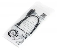 Audio cable 3.5mm - 0.2 m - Cablexpert CCA-417M, 3.5mm 4-pin plug to 3.5mm stereo + microphone sockets adapter cable, allows connecting standard headsets and microphones to tablets, netbooks, ultrabooks etc., Black 2