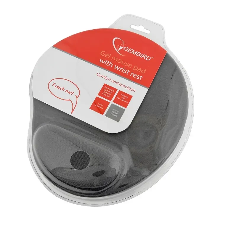 Gembird MP-GEL-GR, Gel mouse pad with wrist support, grey 4