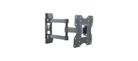 TV-Wall Mount for 23-42” - PureMounts ”PM- FM12-200”, Tilted, up to 30kg, Tilt: +3/ -10°, 56mm - 415mm wall distance, max.VESA 200x200, Steel black