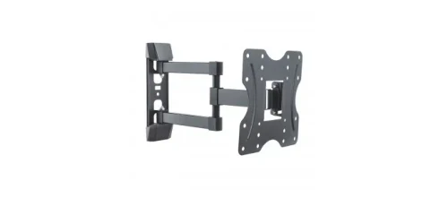TV-Wall Mount for 23-42” - PureMounts ”PM- FM12-200”, Tilted, up to 30kg, Tilt: +3/ -10°, 56mm - 415mm wall distance, max.VESA 200x200, Steel black