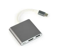 Adaptor Multiport Gembird A-CM-HDMIF-02-SG/ USB-C/ 1xUSB-A/ 1xUSB-C/ HDMI