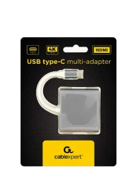 Adaptor Multiport Gembird A-CM-HDMIF-02-SG/ USB-C/ 1xUSB-A/ 1xUSB-C/ HDMI 2