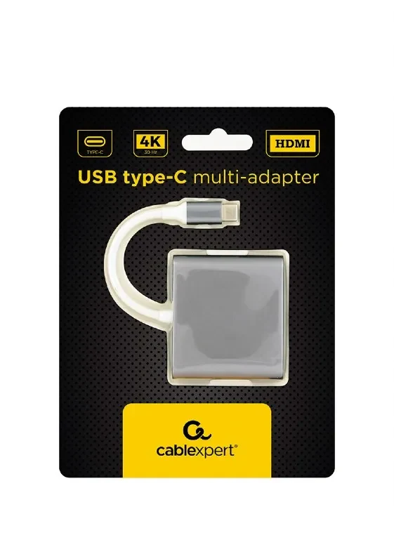 Adaptor Multiport Gembird A-CM-HDMIF-02-SG/ USB-C/ 1xUSB-A/ 1xUSB-C/ HDMI 2
